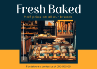 Fresh Baked Bread Postcard Design