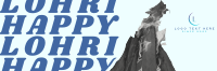 Vintage Retro Lohri Twitter header (cover) Image Preview
