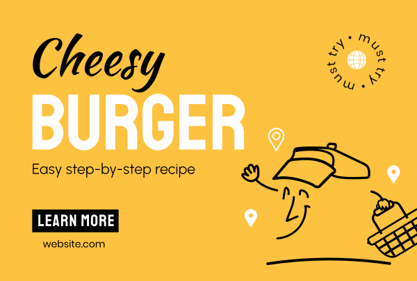 Fresh Burger Recipe Pinterest Cover Design Image Preview