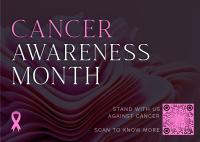 Cancer Awareness Month Postcard Design