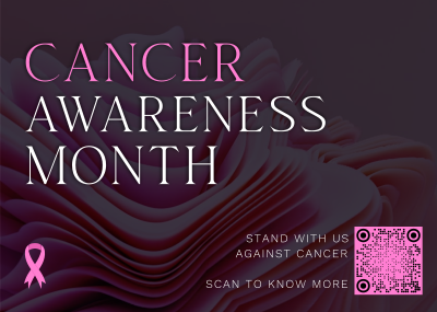 Cancer Awareness Month Postcard Image Preview