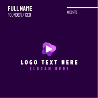 Purple Slime Video Business Card Design