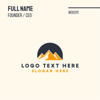 Sunset Orange Mountain  Business Card Design