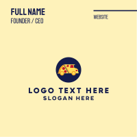 Pizza Delivery Food Truck Business Card Design
