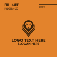 Location Lion Face Business Card Design
