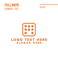 Orange Dot M Business Card Design