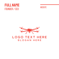 Red Drone Business Card Design