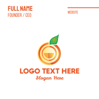 Orange Circle Business Card Design