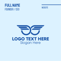 Blue Angel Wings Business Card Design