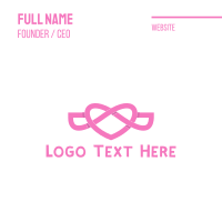 Pink Flying Heart Wings Business Card Design