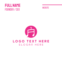 PInk Fashion Music  Business Card Design