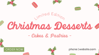 Cute Homemade Christmas Pastries Facebook Event Cover Design