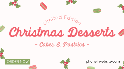 Cute Homemade Christmas Pastries Facebook event cover Image Preview