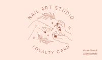 Nail Art Studio Business Card Design
