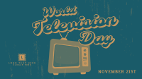 Retro TV Day Facebook Event Cover Design