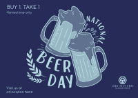 Beer Day Celebration Postcard Image Preview