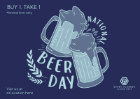 Beer Day Celebration Postcard Design