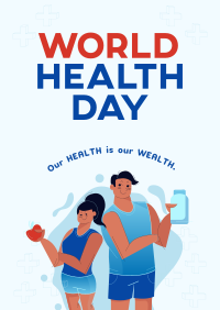 Healthy People Celebrates World Health Day Poster Design