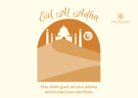 Eid Desert Animals Postcard Design