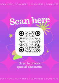 Quirky QR Discount Poster Design