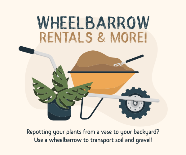Garden Wheelbarrow Facebook Post Design Image Preview