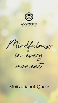Mindfulness Quote Facebook Story Design