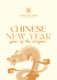 New Year Dragon Poster Design