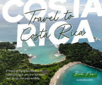 Travel To Costa Rica Facebook Post Design