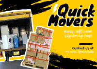 Quick Movers Postcard Design