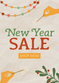 Rustic New Year Sale Flyer Image Preview