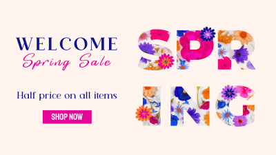 Modern Spring Sale Facebook event cover Image Preview