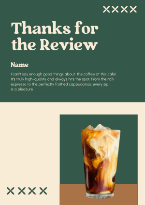 Elegant Cafe Review Flyer Image Preview