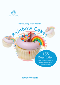 Pride Rainbow Cupcake Flyer Image Preview
