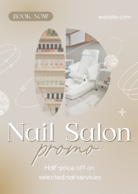 Elegant Nail Salon Services Flyer Design