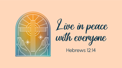 Peace Bible Verse Facebook event cover Image Preview