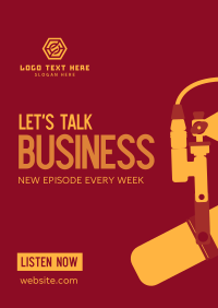 Business Talk Podcast Poster Design