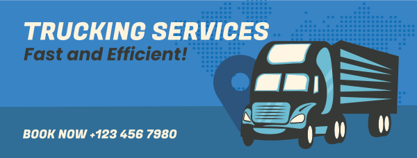 Truck Courier Service Facebook Cover Design Image Preview