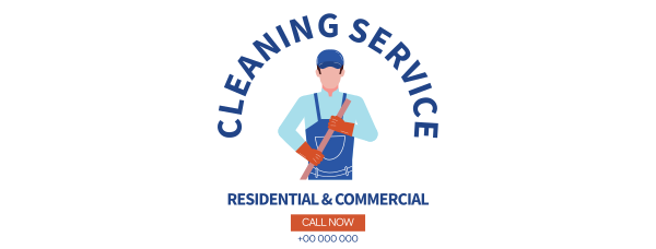 Janitorial Service Facebook Cover Design Image Preview