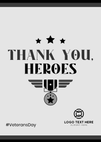 Thank You Heroes Poster Design