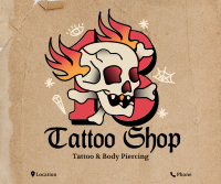Traditional Skull Tattoo Facebook post Image Preview