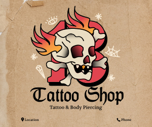 Traditional Skull Tattoo Facebook post