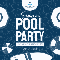Summer Pool Party Instagram Post Design