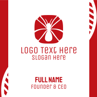 Red Insect Business Card Design
