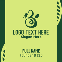 Leaf Vine Letter B Business Card | BrandCrowd Business Card Maker