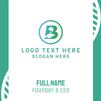 Floral Letter B Business Card Design