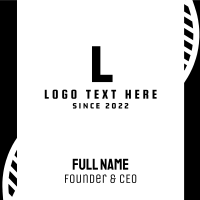 Modern Black Letter E Business Card Design