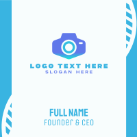 Modern Blue  Camera Business Card Design