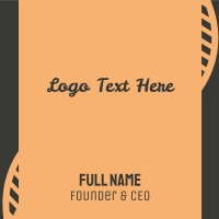 Stylish Font Business Card Design