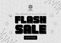 Techno Flash Sale Deals Postcard Image Preview