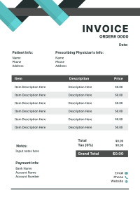 Medical Ribbons Invoice Preview